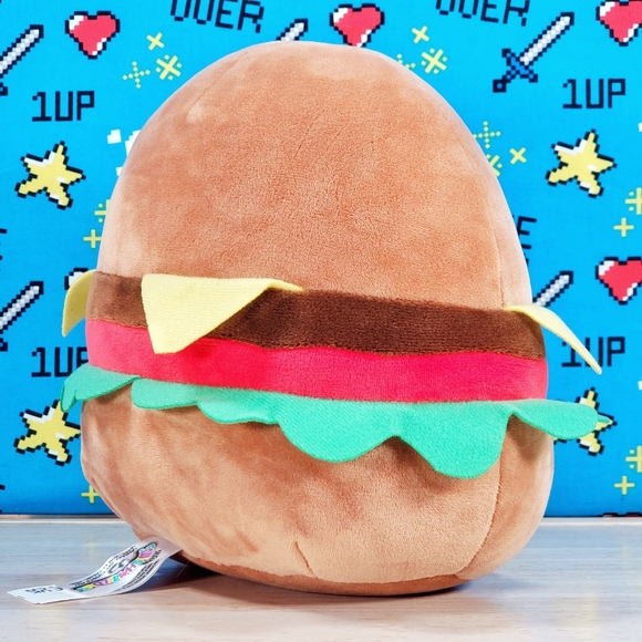 Squishmallow Carl the Cheeseburger 8" UltraSoft Stuffed Food Plush Toy NWT - Picture 3 of 12